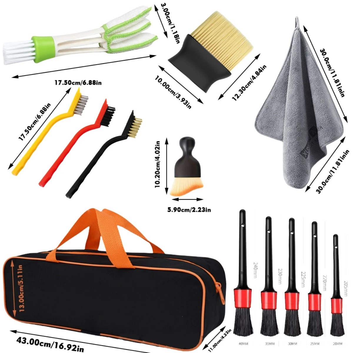 Kit di 1-15 Spazzole per Puliz - Dirt Brush Interior recensione e prezzo